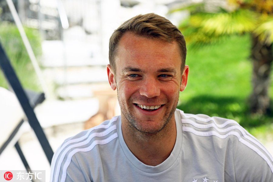 德国国家队媒体日 穆勒笑容灿烂诺伊尔颜值迷