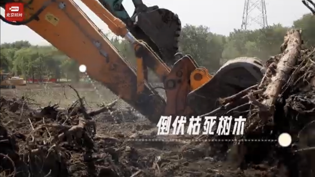 直击永定河门头沟清淤清障现场 “阳光炙烤下散发出难闻的腥臭味～”