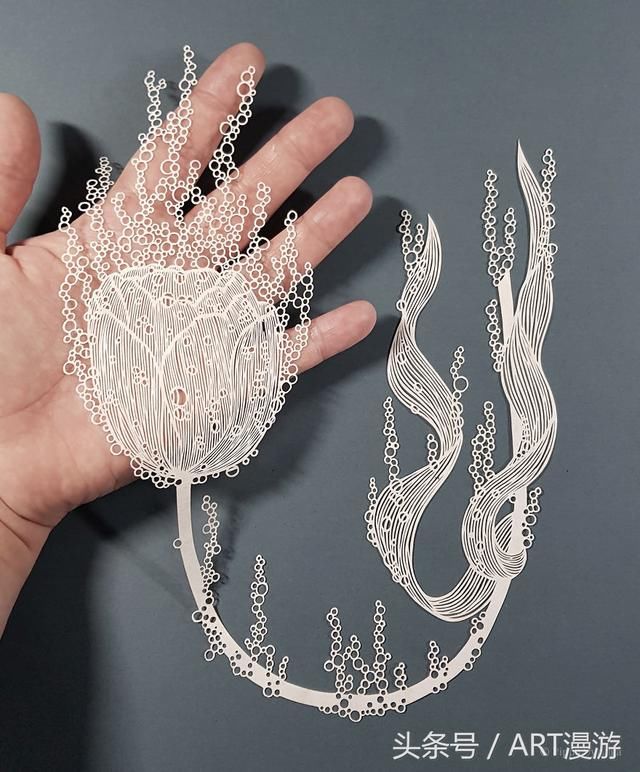 有趣|艺术家从纸上剪下来的优雅花朵(16张)