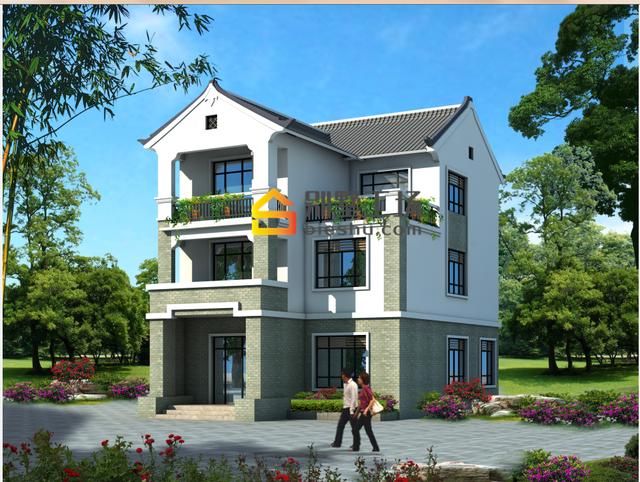 2018年农村自建房别墅设计图,小宅基地适用