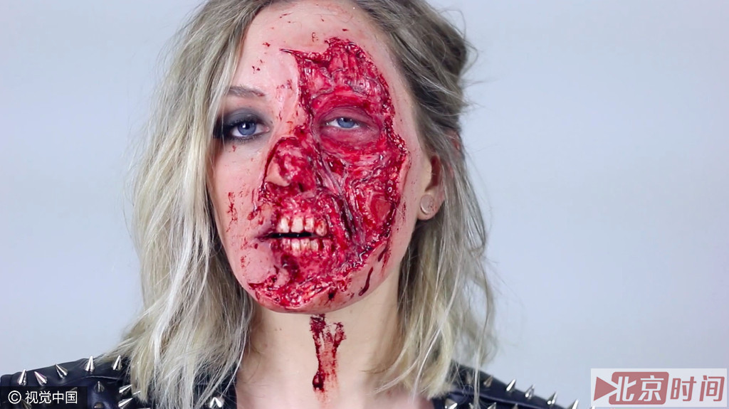 kiana jones的恐怖妆容.