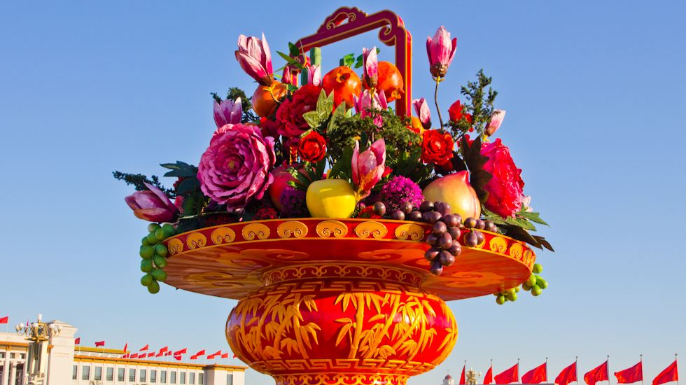 五年前天安门国庆花坛长这样! 五年前天安门国庆花坛长这样!