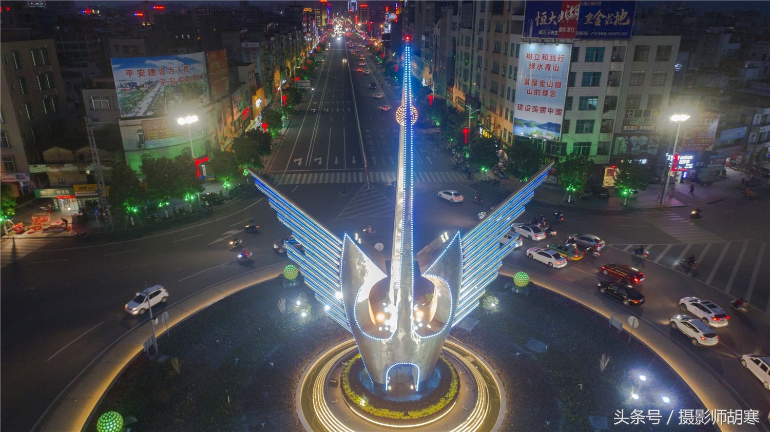 无人机航拍廉江市地标市雕,你见过吗?
