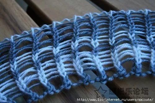 一款棒针编织镂空花样,可以编织围巾披肩