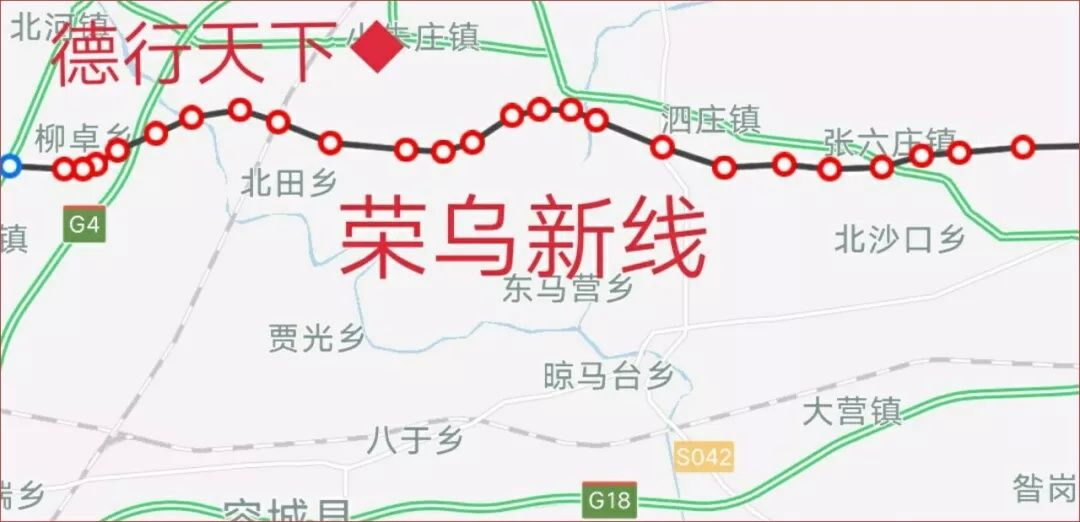 高手绘制荣乌新线、京雄高速关键路段走向