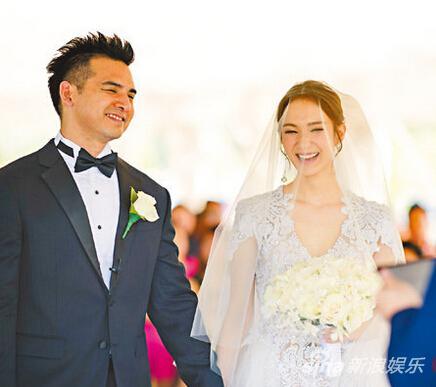 王君馨和daniel在美国行礼