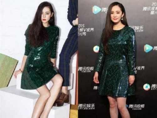 杨幂撞衫撞遍了整个娱乐圈,大到王鸥范冰冰,小