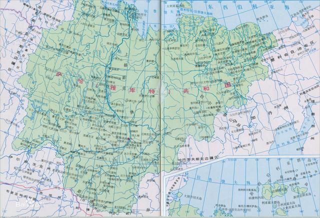 划分为9大地区的俄罗斯远东地区