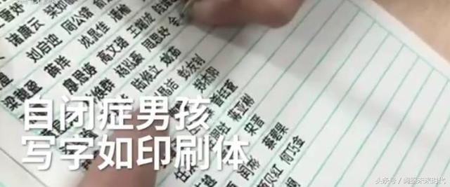 16岁自闭症少年印刷体汉字和衡水中学印刷体