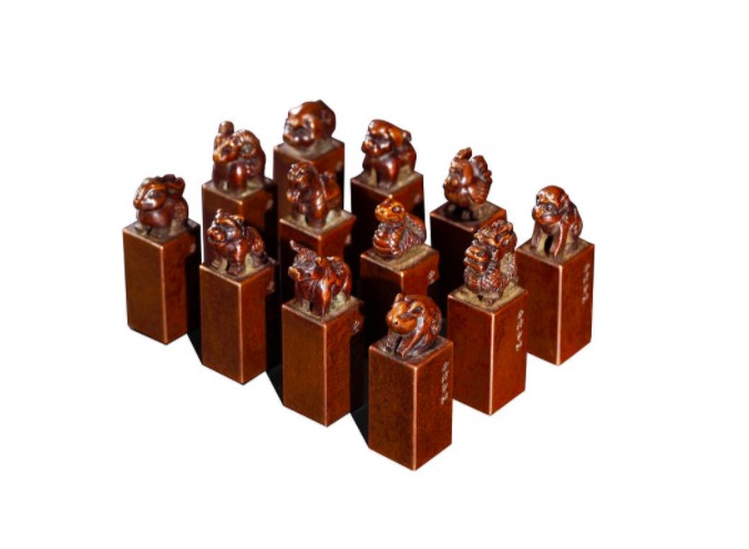 「西泠印象」十二生肖铜印章