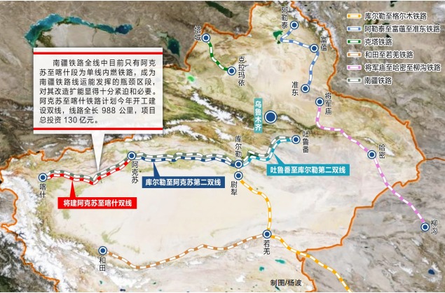 新疆阿克苏至喀什铁路单线将改双线