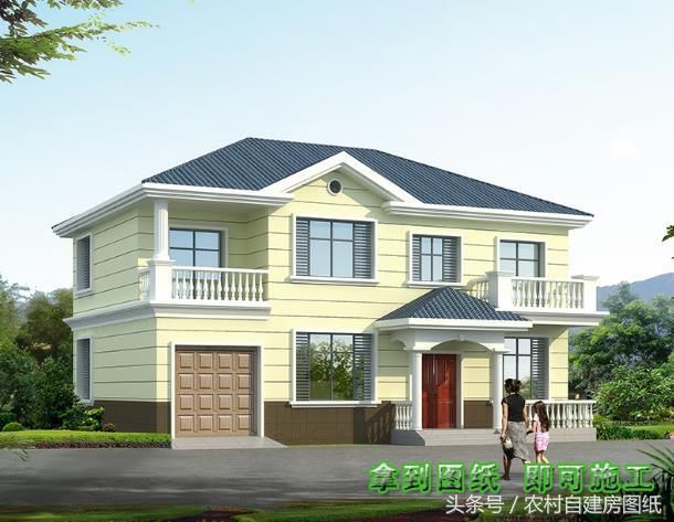 14X9米二层农村别墅设计,30万含施工案例,户型