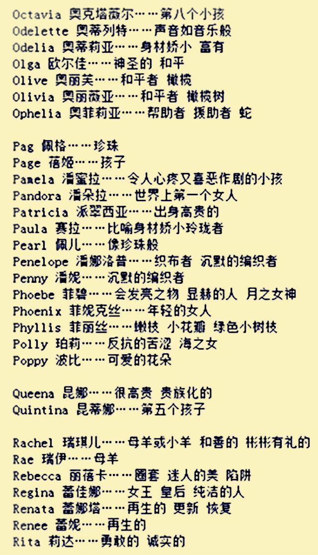 好听洋气有寓意的英文名字大全,给宝宝起英文名字不发愁了