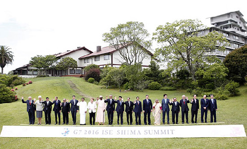 g7峰會當日在日本三重縣伊勢志摩閉幕.