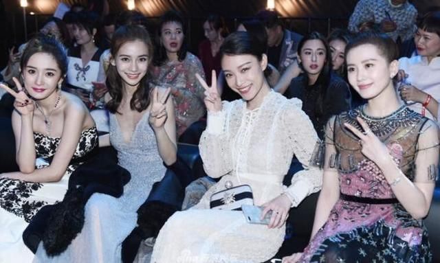 同台比美:angelababy性感深V关晓彤没修图像大