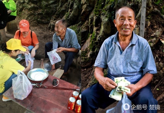 老人背水上山1瓶只卖3元 游客都叹良心价！