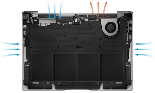 华为MateBook X Pro智能散热系统 为稳定性能