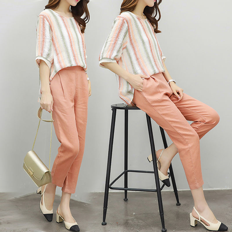 三四十岁女人别乱穿,新款女夏季气质套装,清爽