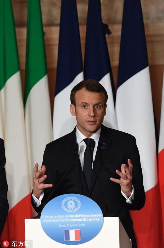 回顾:马克龙在意大利出席欧洲7国会议 抬头向