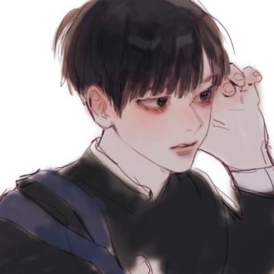 高冷气质的二次元男生动漫小丑头像