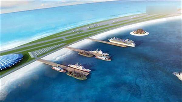 南海美济岛吹沙填海已经有了雏形, 堪比夏威
