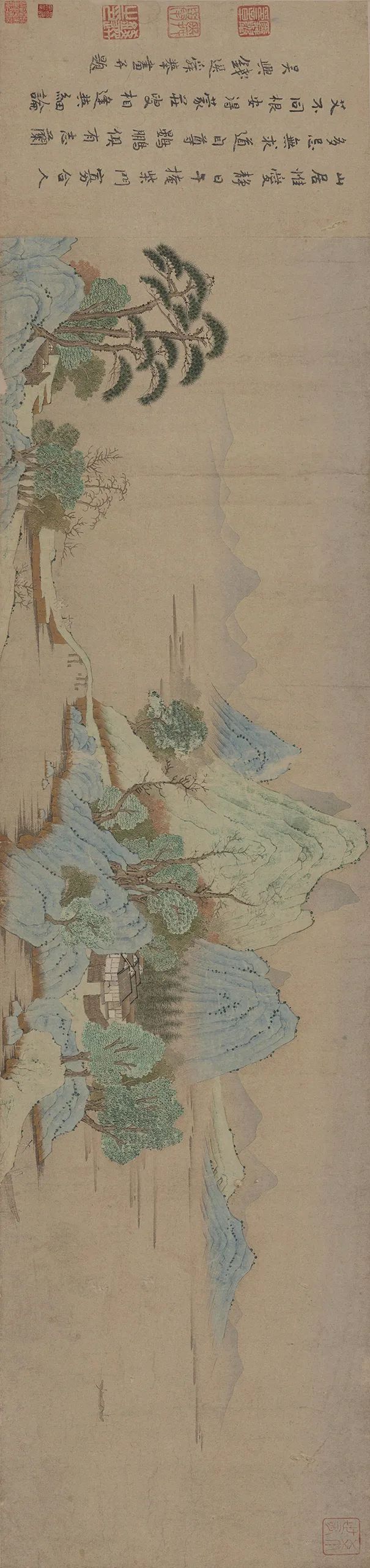 钱选青绿山水的复古和隐逸_北京时间