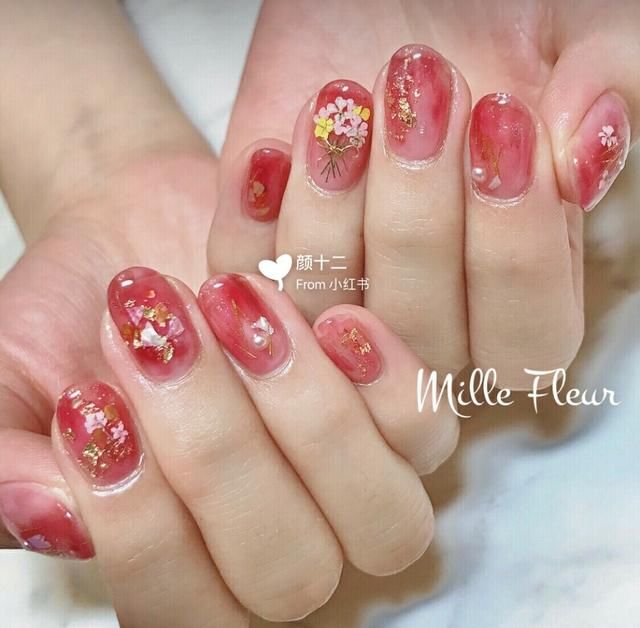 ins超火美甲:云想衣裳花想容?杨贵妃气质系列