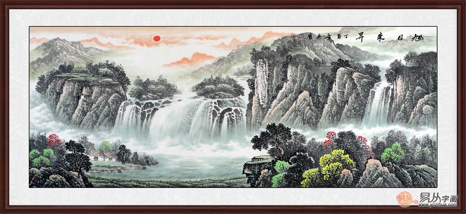 新家的客厅挂什么画合适?原来山水画装饰这样有意境