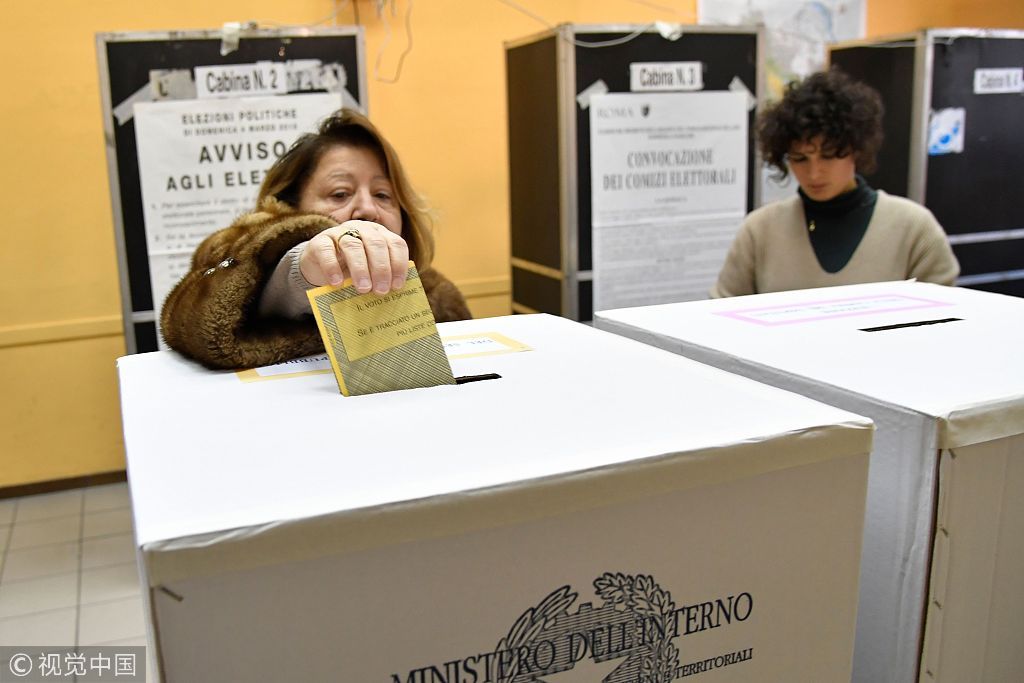 意大利大选投票进行时:或无政党赢得绝对胜利