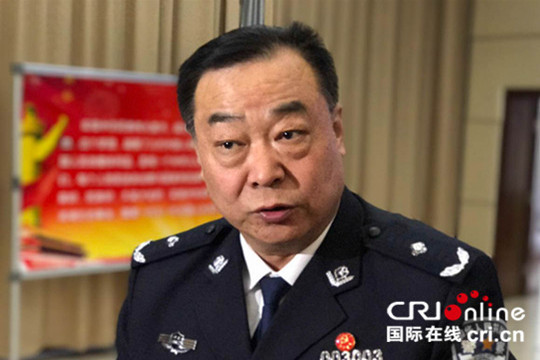 石家庄市公安局党委副书记,副局长王云才发言 实习生 张瞬晗 摄