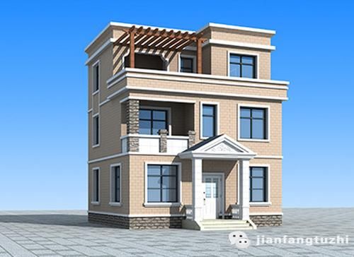 层平屋顶20万元80小户型2厅4室农村自建房完