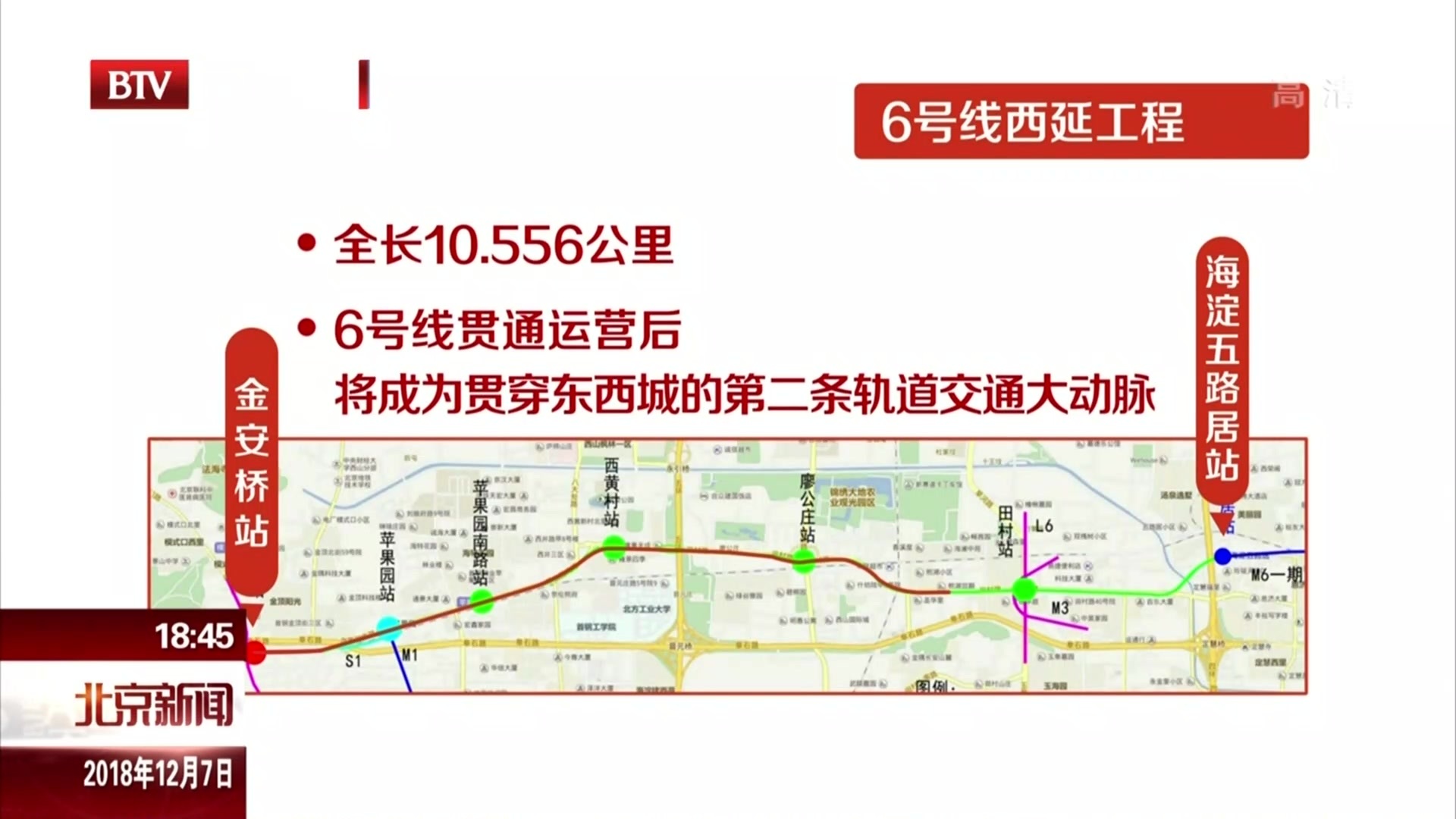 12月底北京将开通两段地铁新线