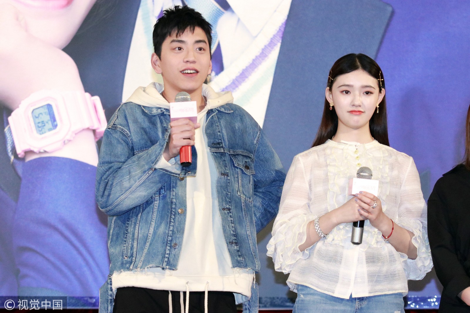 2019年2月13日,林允,王大陆参加《一吻定情》路演.
