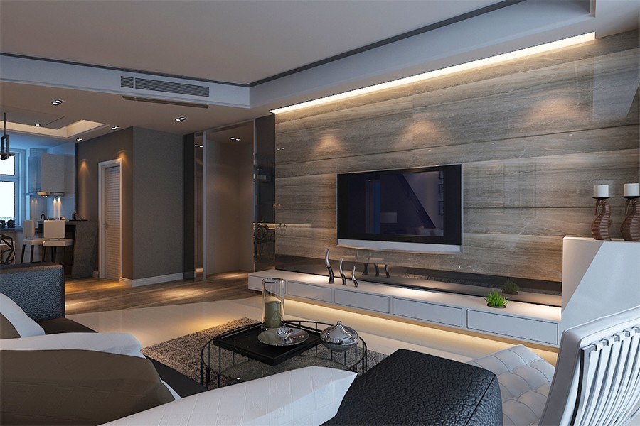 邹城名仕豪庭130平现代简约风格装修效果图