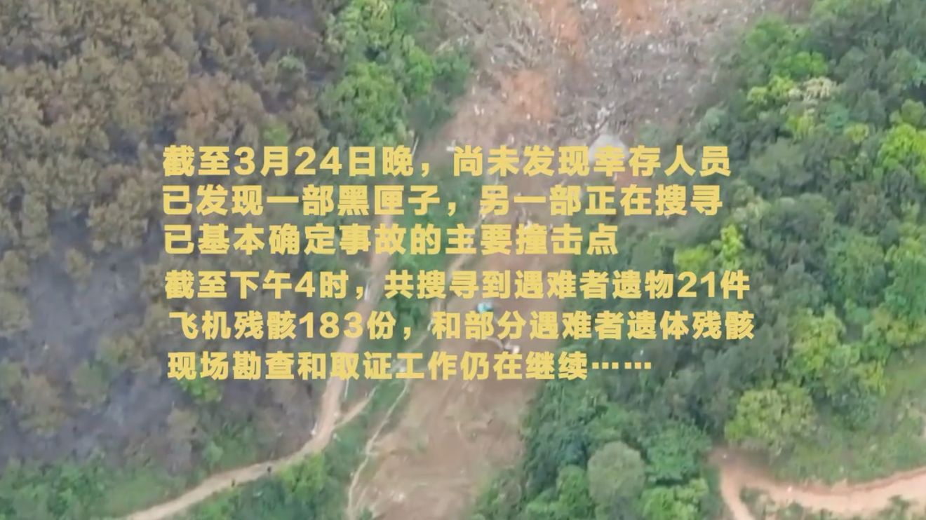 MU5735搜寻72小时全记录 共搜寻到21件遗物183份飞机残骸