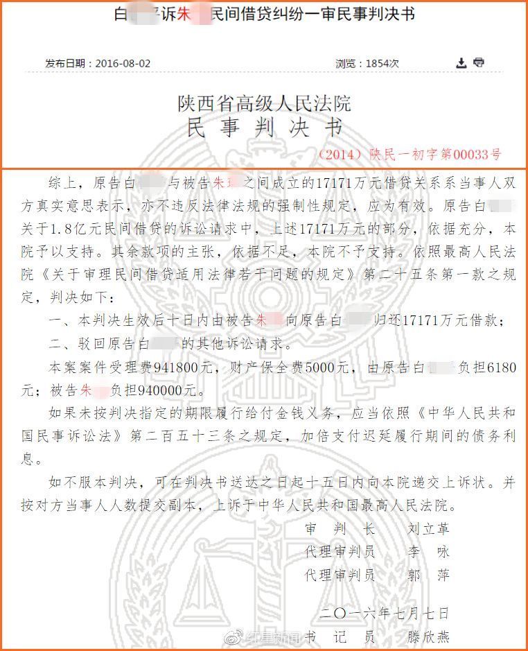 一审判决后,朱某不服陕西省高级人民法院民事裁定,向最高人民法院提起