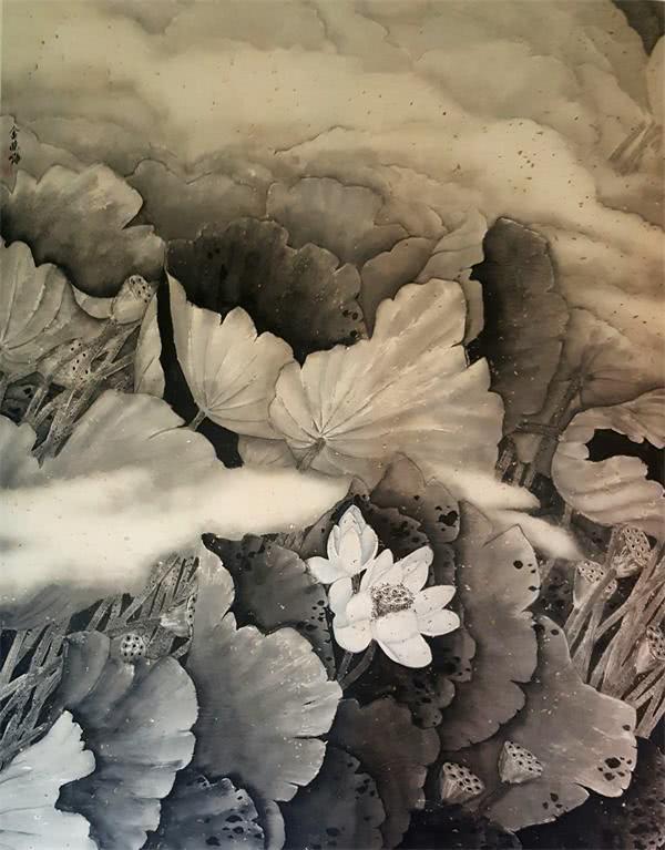 画家金晓海国画作品——洗开春色无多润 染尽花光不见痕