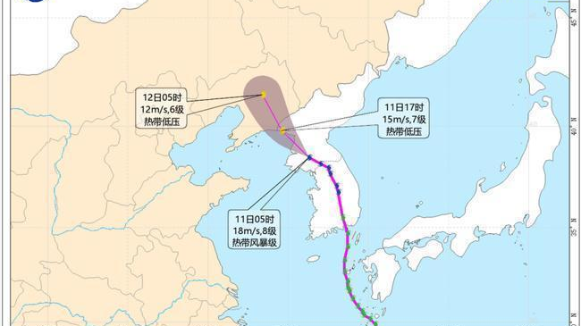 “卡努”或于今天夜间进入我国辽宁