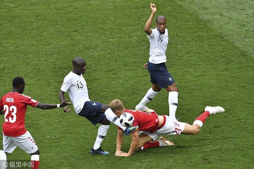格里兹曼吉鲁无功 法国0-0丹麦携手出线