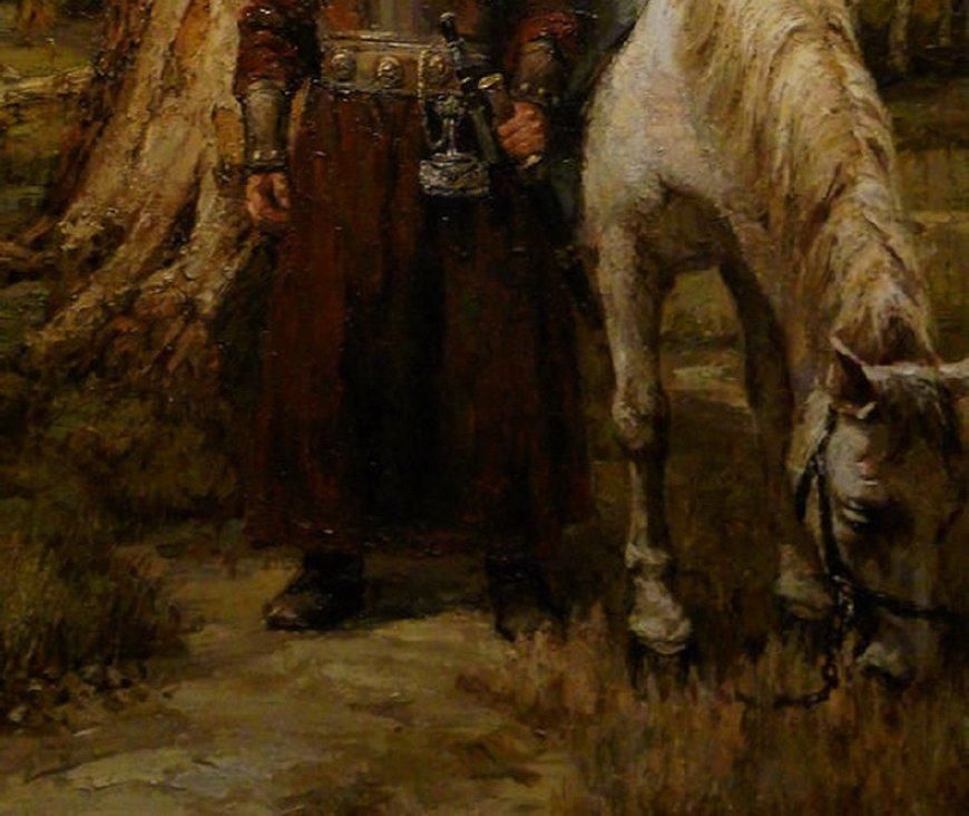 李陵感叹苏武是个义士,就让匈奴妻子赶了几只