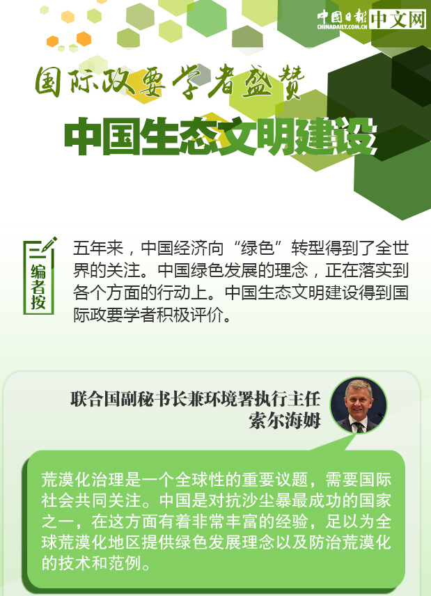 【理上网来·喜迎十九大】国际政要学者盛赞中国生态文明建设