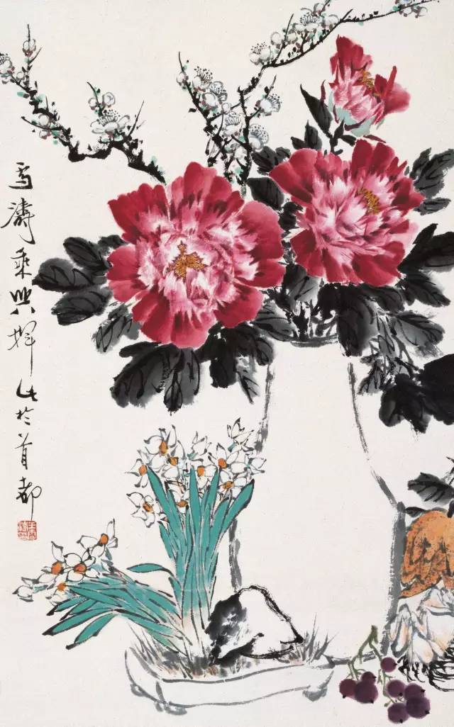 王雪涛画牡丹,美不胜收!