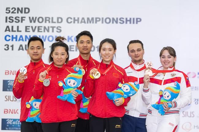 射击世锦赛杨皓然/赵若竹混双夺金 获奥运入场券