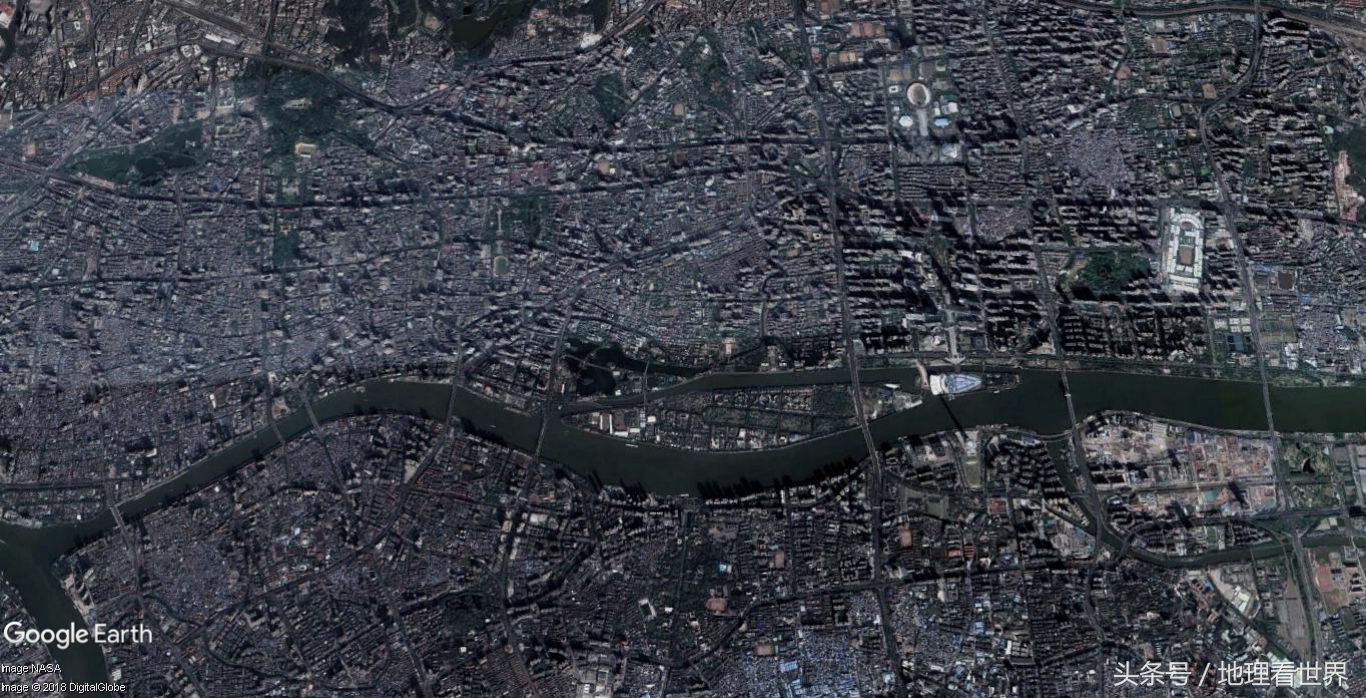 广州市区2000-2018年高清卫星地图 见证广州