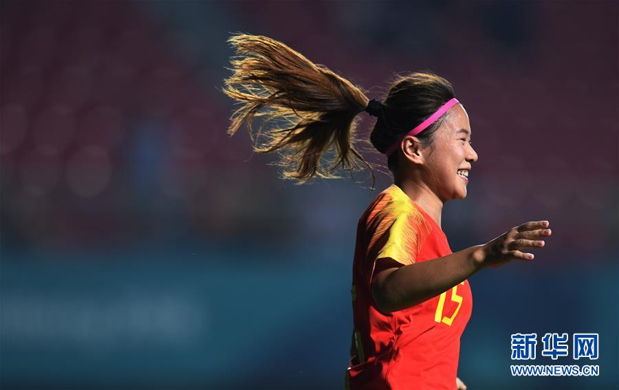 女足中国队5比0胜泰国队