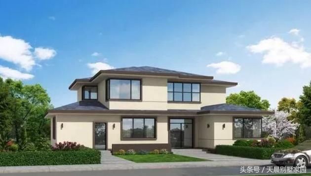 城里人回农村买地自建现代乡村别墅,大院子,绿