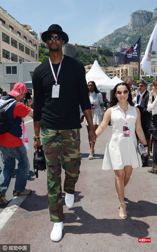 组图-韦德波什携娇妻同游欧洲 观战f1大奖赛