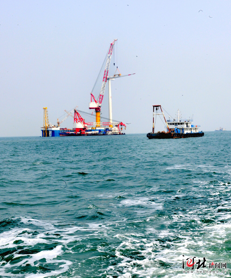 河北省首个海上风电项目全面进入风机组装阶段