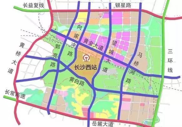 长沙高铁西站规划建设3条地铁线和机场快线