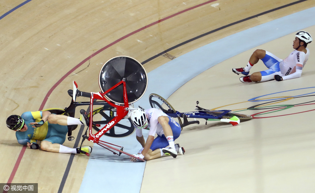 场地自行车再发生惨案。